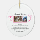 Borstkanker overlevende drie foto collage Mok Keramisch Ornament (Links)