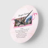 Borstkanker overlevende drie foto collage ronde klok (Hoek)