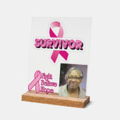 Borstkanker overlevende foto acryl bord (Hoek)