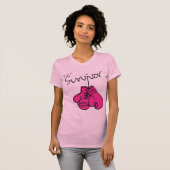 Borstkanker Overlevende handschoenen T-shirt (Voorkant volledig)