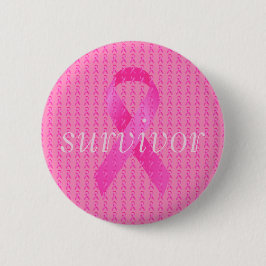 Borstkanker Overlevende Maand Roze Lint Ronde Button 5,7 Cm