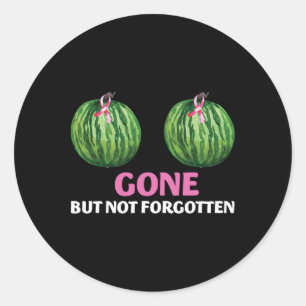 Borstkanker overlevende mastectomie weg, maar niet ronde sticker