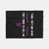 Borstkanker Overlevende Mastectomie Ze zijn weg Fleece Deken (Voorkant (Horizontaal))