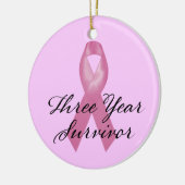 Borstkanker Overlevende Ornament 3 jaar (Links)