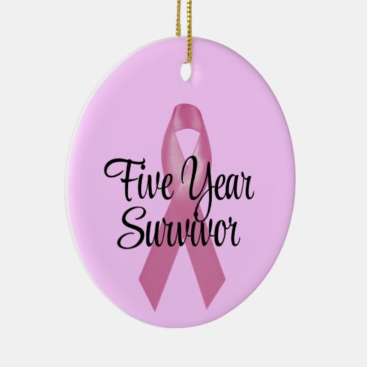 Borstkanker Overlevende Ornament 5 jaar (Rechts)