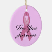 Borstkanker Overlevende Ornament Tien jaar (Rechts)