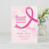 Borstkanker overlevende partij kaart (Staand voorkant)