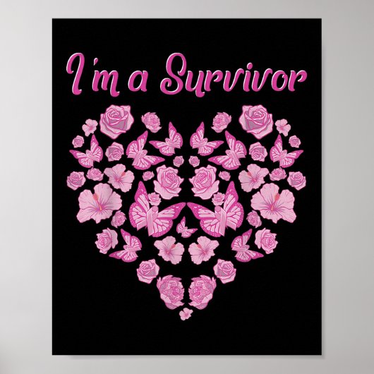Borstkanker Overlevende Shirten voor vrouwen Im a  Poster (Voorkant)