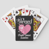 Borstkanker Overlevende Waarschuwings Christelijk Pokerkaarten (Achterkant)