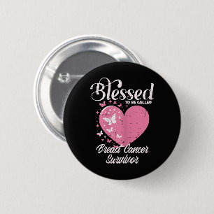 Borstkanker Overlevende Waarschuwings Christelijk Ronde Button 5,7 Cm