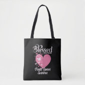 Borstkanker Overlevende Waarschuwings Christelijk Tote Bag (Voorkant)