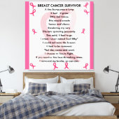 BORSTKANKER OVERLEVENDE Wall Art Canvas Afdruk (Insitu (Slaapkamer))