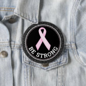 Borstkanker Overlevende – Wees Sterk Roze Lint Ronde Button 4,0 Cm (In situ)