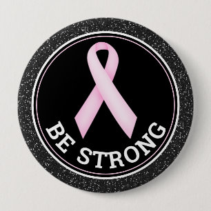 Borstkanker Overlevende – Wees Sterk Roze Lint Ronde Button 4,0 Cm