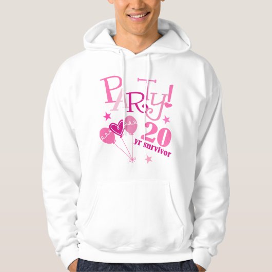Borstkanker Overleving 20 jaar Hoodie (Voorkant)