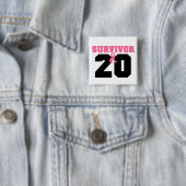Borstkanker Overleving 20 jaar Vierkante Button 5,1 Cm (In situ)