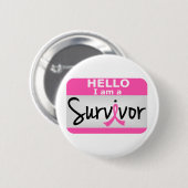 Borstkanker Overleving 24.png Ronde Button 5,7 Cm (Voorkant /achterkant)