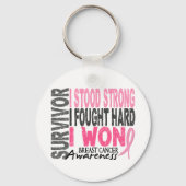Borstkanker Overleving 4 Sleutelhanger (Voorkant)