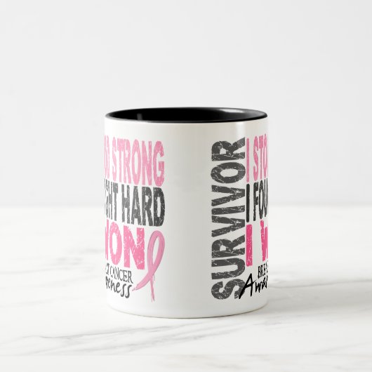 Borstkanker Overleving 4 Tweekleurige Koffiemok (Center)