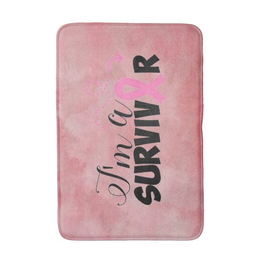 Borstkanker Overleving Badmat (Voorkant Verticaal)