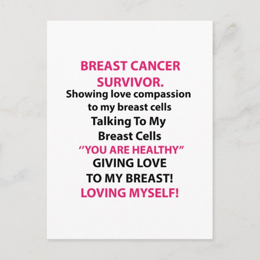 Borstkanker Overleving Briefkaart (Voorkant)