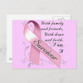 Borstkanker Overleving Briefkaart (Voorkant / Achterkant)