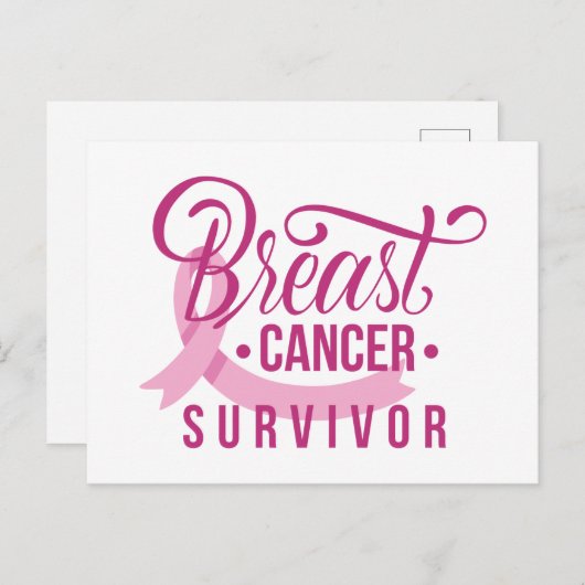 Borstkanker Overleving Briefkaart (Voorkant / Achterkant)