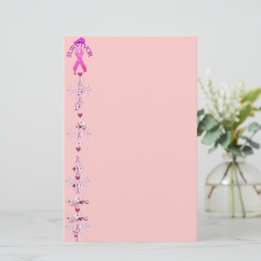 Borstkanker Overleving Briefpapier (Staand voorkant)