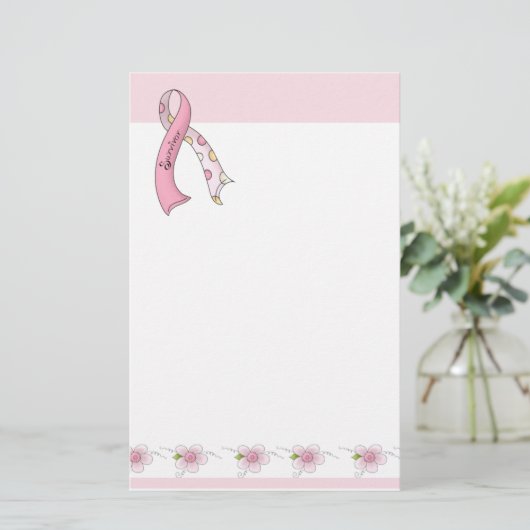 Borstkanker Overleving Briefpapier (Staand voorkant)