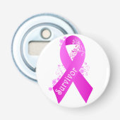 Borstkanker Overleving Button Flesopener (Voorkant)