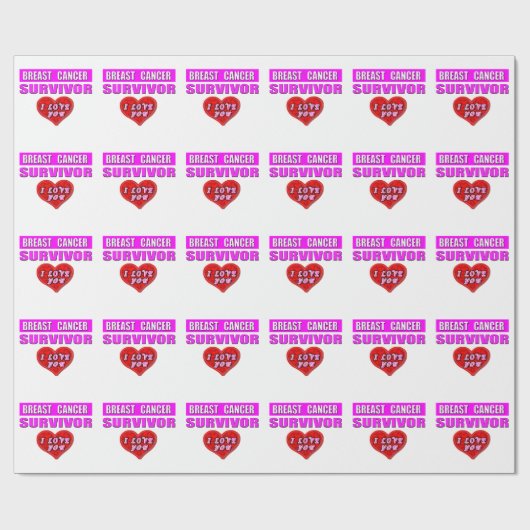 Borstkanker Overleving Cadeaupapier (Vlak)