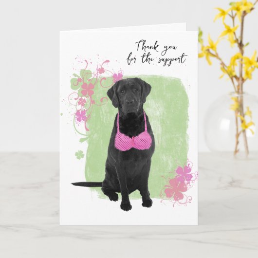 Borstkanker Overleving Dank je wel Kaart (Gele Bloem)