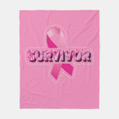 Borstkanker Overleving Fleece Deken (Voorkant)