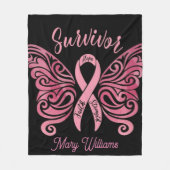 Borstkanker Overleving Fleece Deken (Voorkant)