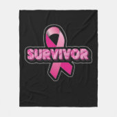 Borstkanker Overleving Fleece Deken (Voorkant)