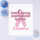 Borstkanker Overleving Flyer (Enkel)