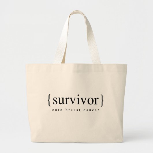 Borstkanker Overleving Grote Tote Bag (Voorkant)