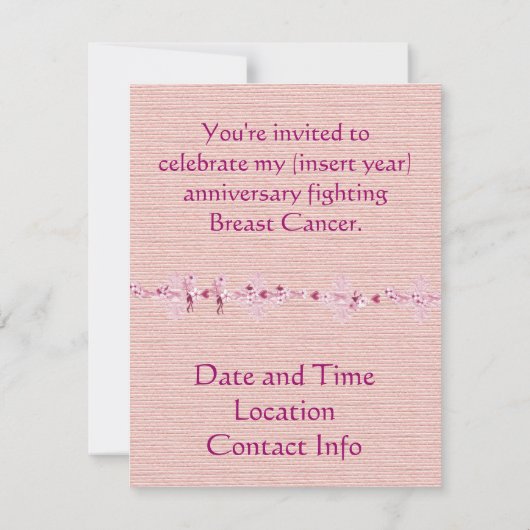 Borstkanker Overleving Kaart (Achterkant)