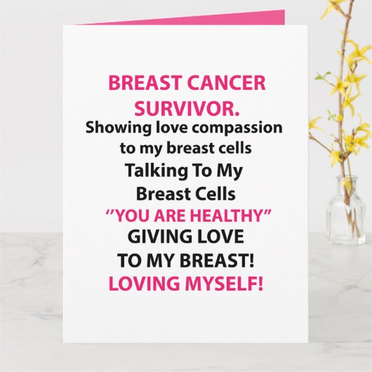 Borstkanker Overleving Kaart (Gele Bloem)