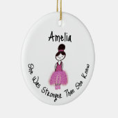 Borstkanker Overleving Keramisch Ornament (Rechts)