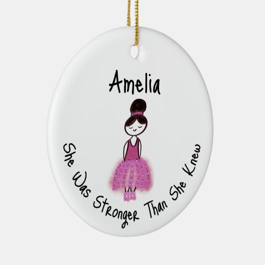 Borstkanker Overleving Keramisch Ornament (Rechts)