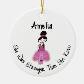 Borstkanker Overleving Keramisch Ornament (Voorkant)