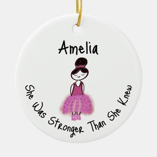 Borstkanker Overleving Keramisch Ornament (Voorkant)