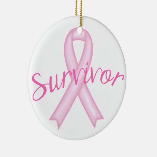 Borstkanker Overleving Keramisch Ornament (Rechts)