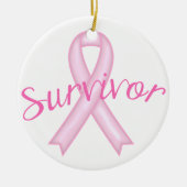 Borstkanker Overleving Keramisch Ornament (Voorkant)