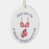 Borstkanker Overleving Keramisch Ornament (Rechts)