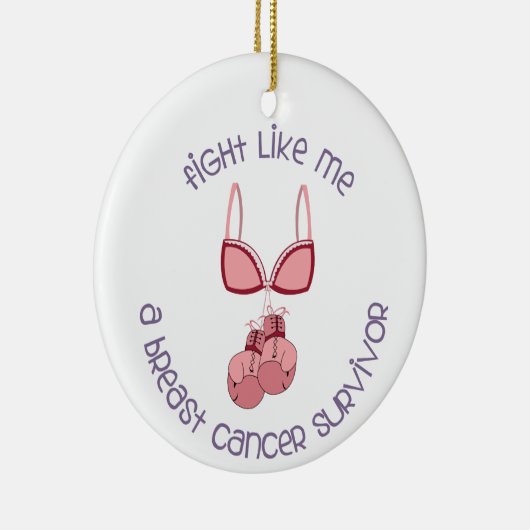 Borstkanker Overleving Keramisch Ornament (Rechts)
