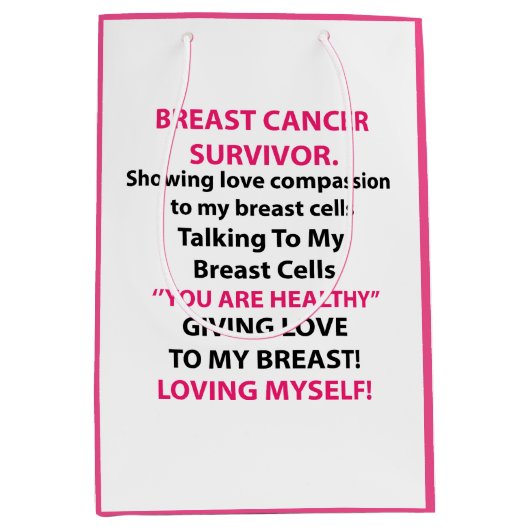 Borstkanker Overleving Medium Cadeauzakje (Voorkant)