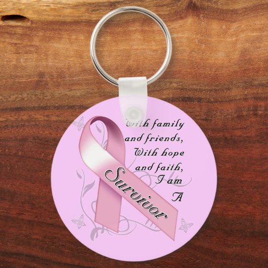 Borstkanker Overleving Sleutelhanger (Voorkant)