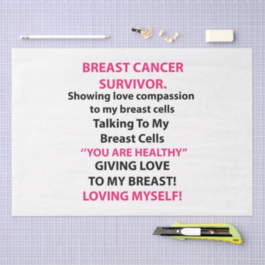 Borstkanker Overleving Tissuepapier (Craft)